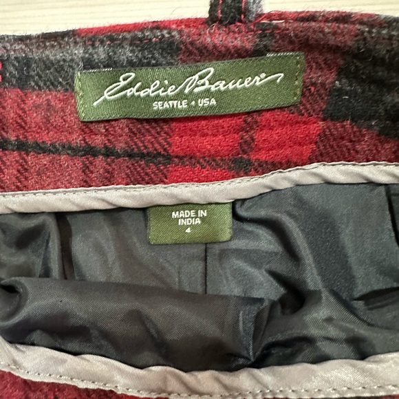Eddie Bauer wool blend plaid skirt, size 4 - Picture 2 of 4
